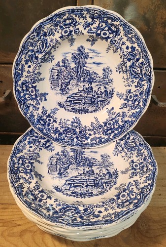 Assiettes creuses faïence - assiettes, x6