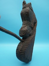 Ancien élément d'architecture en bois / tête de cheval / Inde