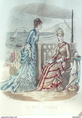 Gravure mode illustree 1878 - gravure, #