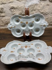 Lot de 2 plats à escargots en