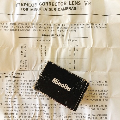 Objectif dioptrie minolta 0 - minolta, +2.0