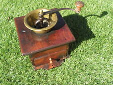 big primitive Coffee wood grinder antique old crank Kaffee caffè machine MILL
