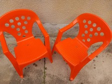 fauteuils enfant plastique orange