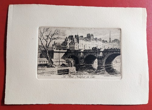Eau forte pont - pont, et