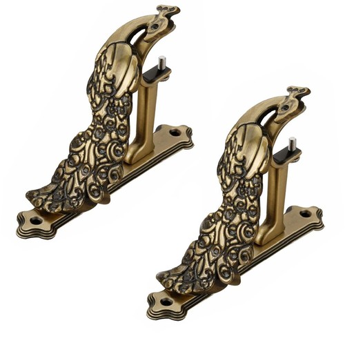 Porte rideaux ancien laiton - en,