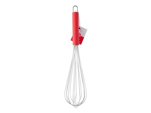 Fouet inox poignée rouge - rouge, 30cm