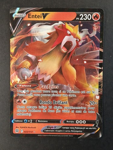 Carte pokémon entei - entei, v