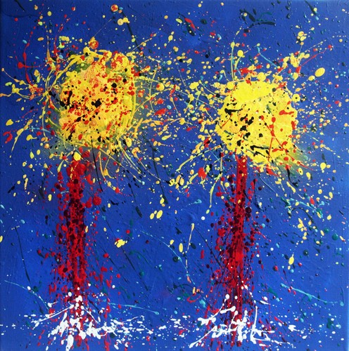 Jaunes tableau pop street - pop, art