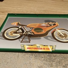 Harley Davidson 250 RR 1972 fiche carte moto passion collection Atlas