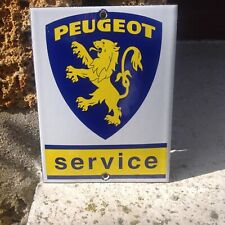 Plaque émaillée PEUGEOT SERVICE Enamel sign no Renault Citroen Talbot Esso