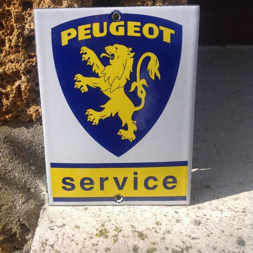 Plaque émaillée peugeot - plaque,