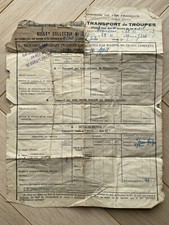 Bon de Transport de troupes -
