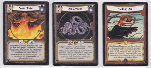 L5r lot cards rare - lot,