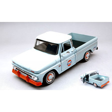 CHEVROLET C10 FLEETSIDE PICK UP 1966 GULF 1:24 Motormax Auto Stradali Nouveau mo