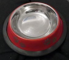 Gamelle Rouge en Inox alimentation  Chat Chien