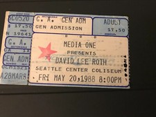 David Lee Roth Concert Ticket