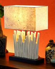 Bois Lampe Flottant de Table