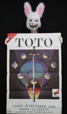 TOTO - Rare affiche originale concert Paris 1990 - Poster 116 x 78 cm
