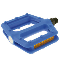 Pédales Vélo BMX MTB Bleues En Résine Axe En Acier Plat Paire Antidérapante