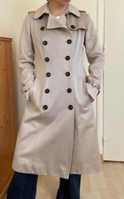 Trench Burberry Chelsea T38FR rare Satin de Coton beige Double  boutonnage