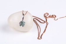 Pendentif diamant brut rustique bleu naturel de 1,20 ct pendentif diamant bru...