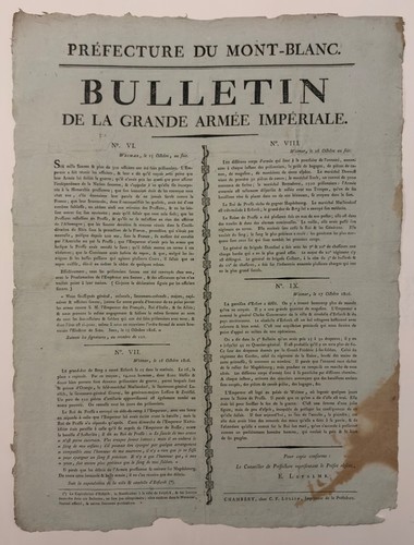 1806 bulletin grande - grande, armée