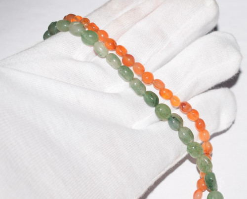 Collier aventurine cornaline - aventurine,