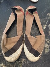 Authentique Espadrilles Toile Tartan Burberry 36,5=37,5
