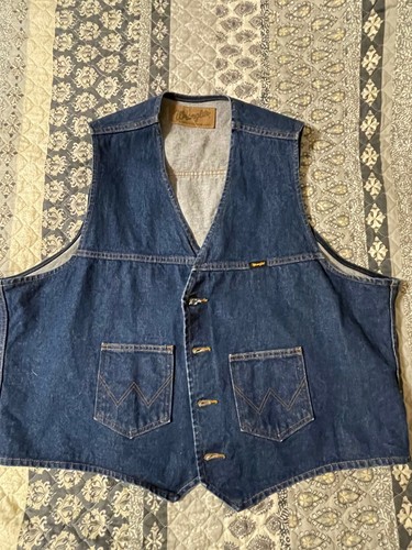 Vintage wrangler denim vest - vintage,