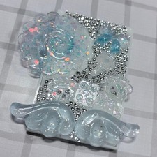 Pendentif miroir bleu déco