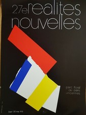 Affiche Originale 27° Salon Réalités Nouvelle - Jean Miotte - 1973