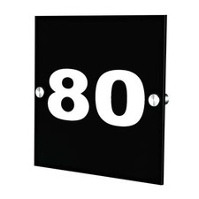 Panneau De Porte En Plexiglas Avec Gravure Motif Numéro De Maison Sobre