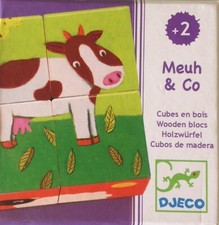 DJECO Meuh & Co Cubes tn bois