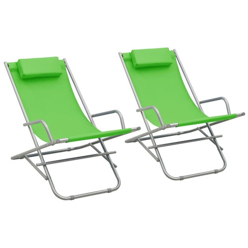 Chaises bascule acier - 2x,