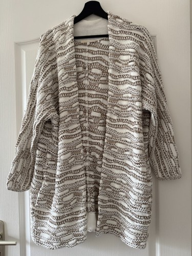 Gilet maille blanc doré - gilet, blanc/doré