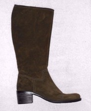 BP ZONE BRUNO PREMI bottes zippées "pied fin" cuir daim vert kaki P 41 TBE