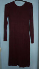 Robe longue droite en maille bordeaux chiné PIMKIE T M 38/40 - BE