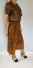 Jupe culotte en daim CLUB INTERCHASSE Vintage 1970/1980 - Taille 38