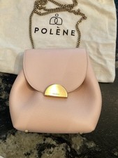 Superbe Sac Numéro Un Mini Polene Cuir Rose Pêche Tbe Dustbag