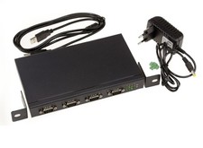 Convertisseur RS232 vers USB - 4 PORTS INDEPENDANTS - INDUSTRIEL - RACKABL