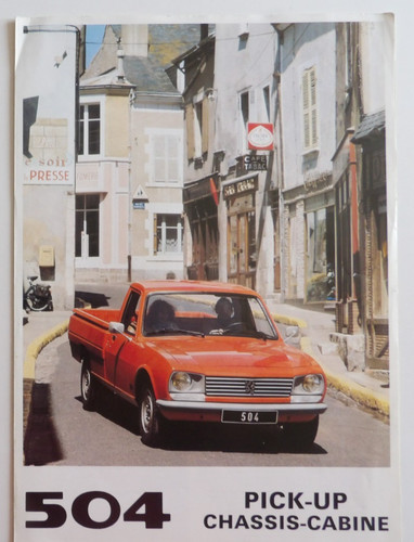 Brochure peugeot 504 pick - pick, up