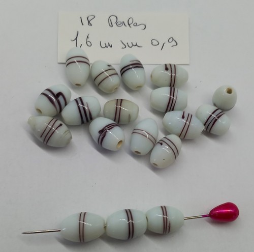 Lot perles en verre - 18,