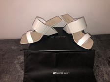 sandales mules cuir vernis blanc UNITED NUDE loop hi pointure 38 neufs en boite