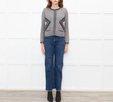 Veste en tweed en zigzag