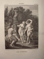 FGH 122 Burin XIXe LES NYMPES
