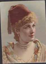 CHROMO PORTRAIT DE JEUNE FEMME