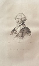 GRAVURE POLOGNE  1840 "  STANISLAS AUGUSTE PONIASTOWSKI    "