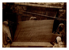 Algérie, Ghardaia, métier à tisser Vintage silver print. Tirage argentique 