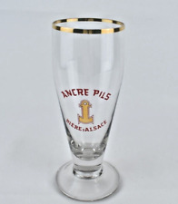 ANCIEN VERRE ANCRE PILS BIERE DA ALSACE BRASSERIE CONTENANCE GRAVEE 0.25 L