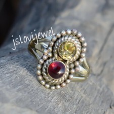 Bague grenat rouge du Mozambique, pierre précieuse topaze vitrine 925 bijoux ...